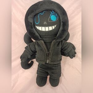 Nightmare Sans Black Hoodie Plush Toy with Blue Accent - Kids Toy